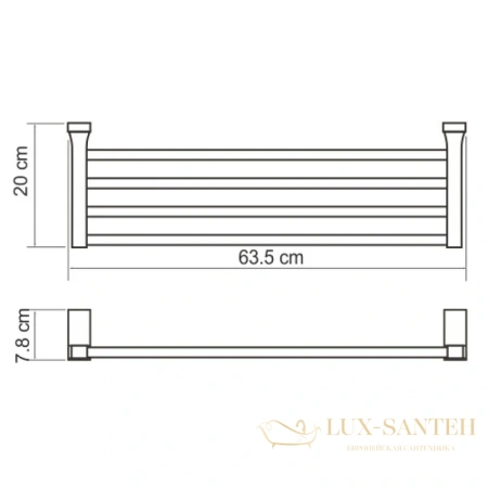 полотенцедержатель wasserkraft lopau k-6011 63,5 см, хром