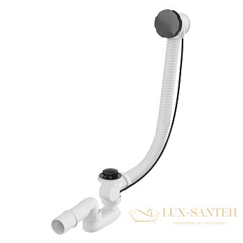 слив-перелив для ванны whitecross spwc60gm, 60 см, оружейная сталь