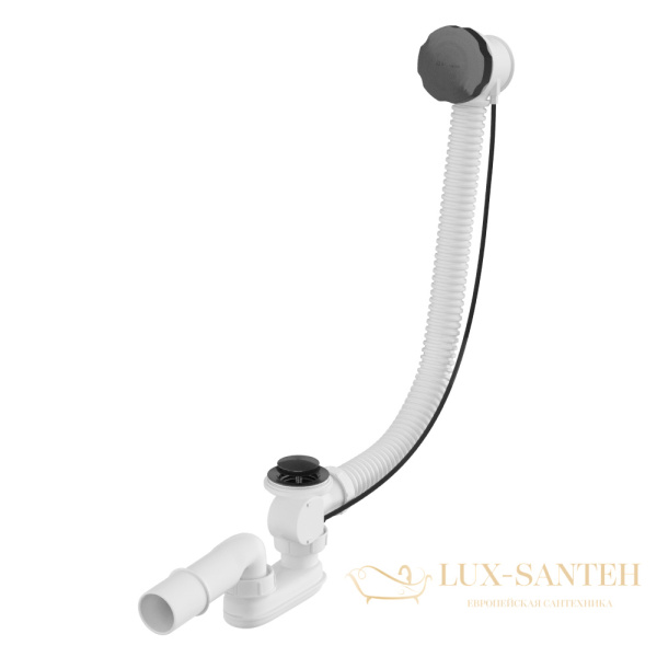 слив-перелив для ванны whitecross spwc60gm, 60 см, оружейная сталь