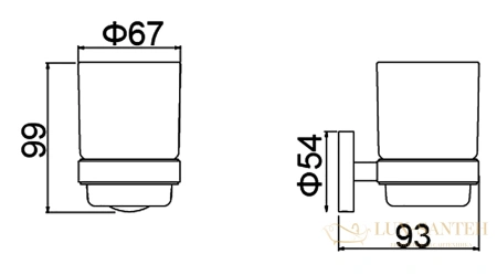 стакан для зубных щеток timo saona 13031/00, хром