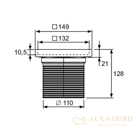 основа для плитки с монтажным элементом tece tecedrainpoint s 150 plate 3660011 в стальной рамке, нерж. сталь глянцевая
