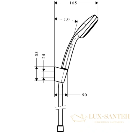 душевой гарнитур хром hansgrohe croma 100 27574000