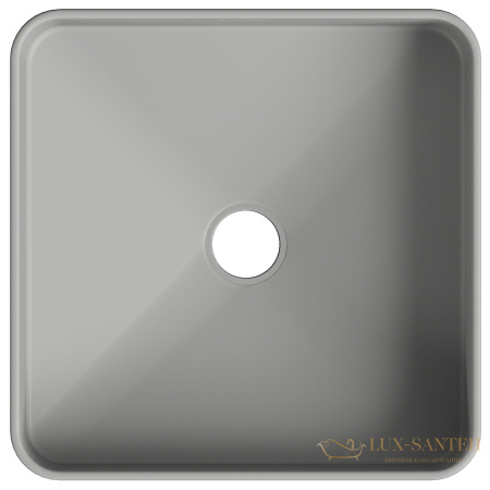 раковина накладная aqueduto espiral, esp0330, квадратная 370*370, серый матовый
