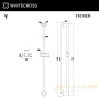 штанга для душа whitecross y1010cr, хром