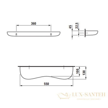 полочка laufen flora kids 8.7703.1.062.000.1, белый/красный 