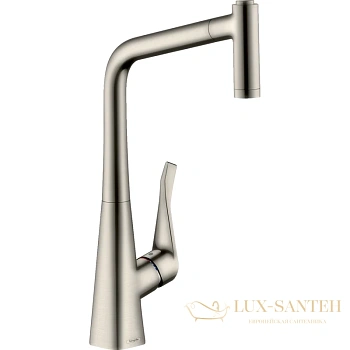смеситель для кухни hansgrohe metris m71 73801800 сталь