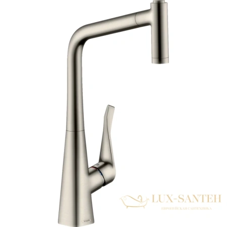 смеситель для кухни hansgrohe metris m71 73801800 сталь