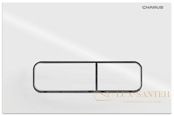 панель смыва charus tm, elegia, fp.320.11.01, белый глянцевый