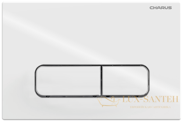 панель смыва charus tm, elegia, fp.320.11.01, белый глянцевый