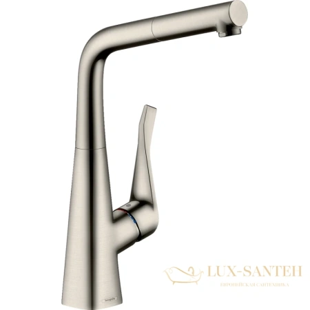 смеситель для кухни hansgrohe metris m71 73812800 сталь