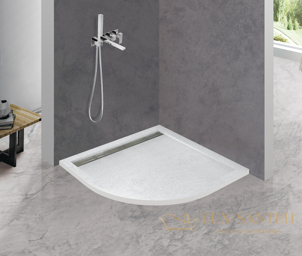 душевой поддон cezares tray as tray-as-r-80-30-w из искусственного камня 80x80, белый