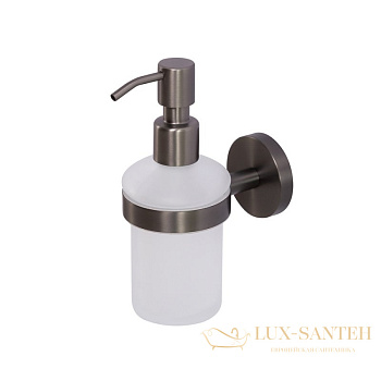 дозатор для жидкого мыла подвесной cezares relax-sois-v-gm, 200 мл, оружейная сталь брашированная