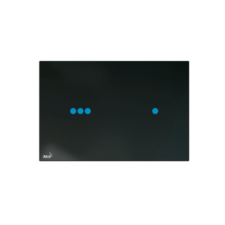 alcaplast кнопка управления бесконтактная для скрытых систем инсталляции с подсветкой, стекло-черный night light-3