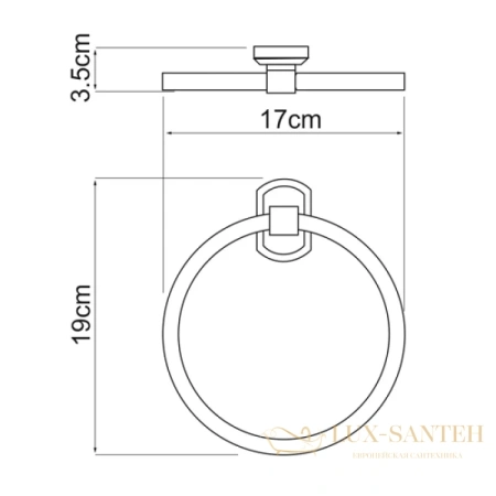 полотенцедержатель-кольцо wasserkraft oder k-3060, хром