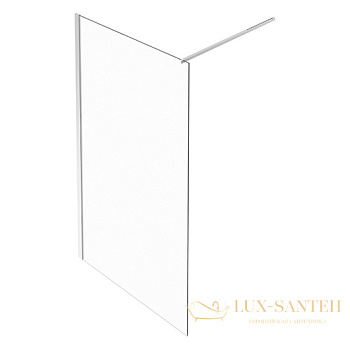душевое ограждение jacob delafon contra e22w130-ga 130 см, профиль хром глянцевый, стекло прозрачное