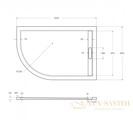экран для поддона из искусственного мрамора cezares tray-as-rh-100/80-100-scr-r, белый
