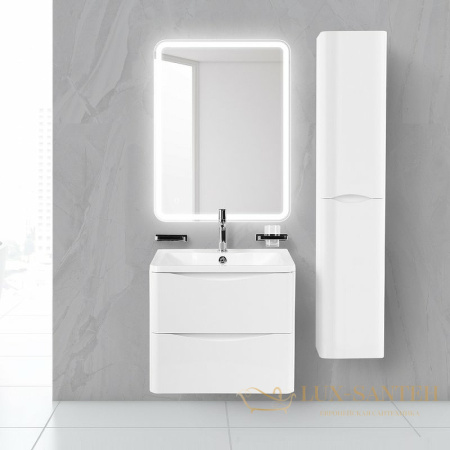 тумба под раковину belbagno acqua acqua-600-2c-so-bl подвесная, bianco lucido