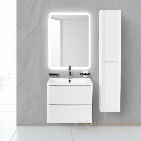 тумба под раковину belbagno acqua acqua-600-2c-so-bl подвесная, bianco lucido