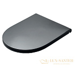 Сиденье с крышкой для унитаза, SIMAS TREVI TR 004 black matt, черный матовый