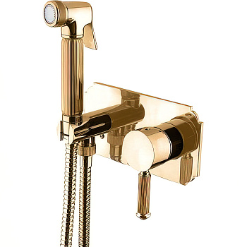 гигиенический душ cezares olimp olimp-dif-03/24-l со смесителем, золото 24 карата