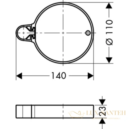 мыльница hansgrohe casseta'c 28678000