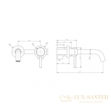 смеситель для раковины milacio ultra mcu.552.gd, золото