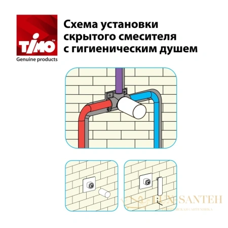 гигиенический комплект timo torne 4359/00sm, хром