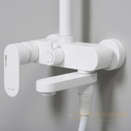 душевая система wasserkraft mindel a185.257.155.wm 248 мм, белый матовый