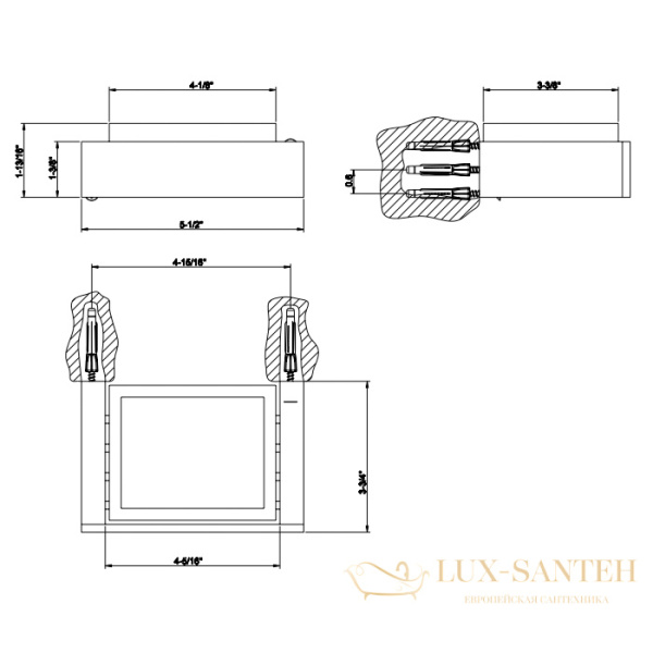 мыльница подвесная черная gessi inverso accessories 20801.727, brass brushed pvd