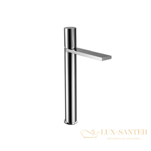 смеситель для раковины fantini milano, 31 93 3051f, без донного клапана, излив 220мм, матовая натуральная сталь