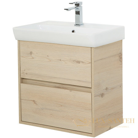 тумба под раковину belbagno neon neon-500-2c-so-pb 50 см подвесная, pino bianco