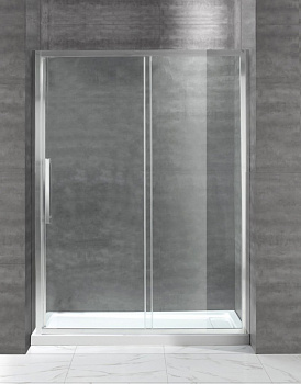 душевая дверь в нишу cezares lux soft lux-soft-w-bf-1-130-c-cr-iv 130 см профиль хром, стекло прозрачное