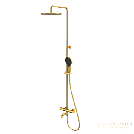 термостатическая система для ванны наружного монтажа whitecross y y1234topglb, брашированное золото