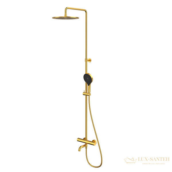 термостатическая система для ванны наружного монтажа whitecross y y1234topglb, брашированное золото