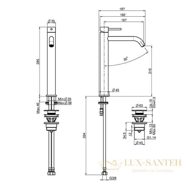 смеситель для раковины fima carlo frattini spillo up, f3031/hxssn, никель брашированный