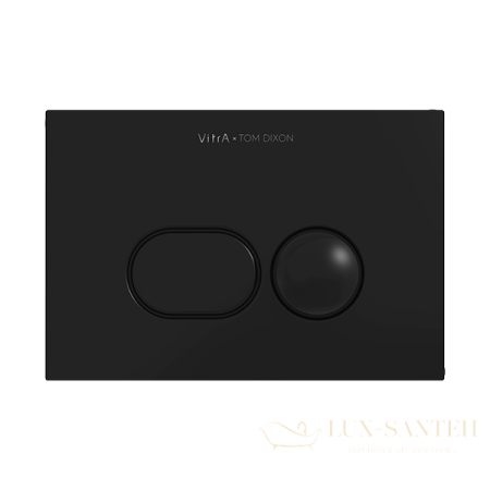 смывная клавиша vitra liquid 740-2101, черный глянцевый