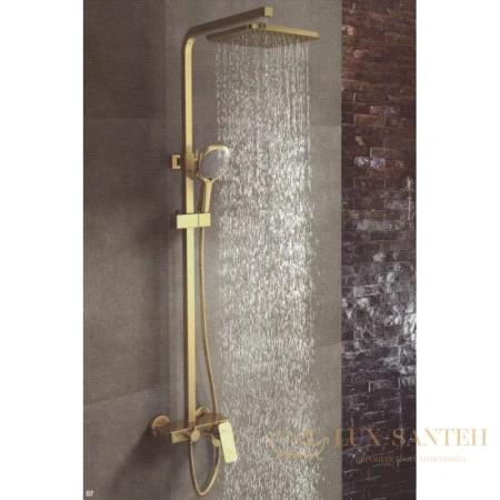 душевая система d&k berlin.tourto da1433703a01 200 мм, золотой