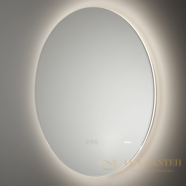 зеркало, decor walther, reflect 90 led, 0124800, с подсветкой и функцией антизапотевания, сенсорное