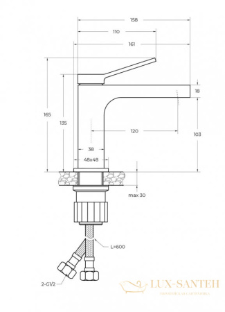 смеситель для раковины belbagno albano-lvm-crm-w0, без донного клапана, хром глянцевый глянцевый