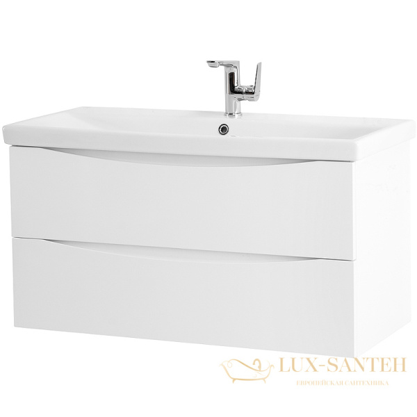 тумба под раковину belbagno marino-cer marino-cer-1000-2c-so-bo-p 100 см подвесная, bianco opaco