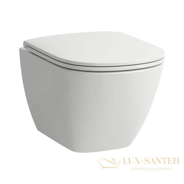 унитаз подвесной laufen lua 8.2008.3.000.000.1, безободковый, 490х360 мм, белый глянцевый