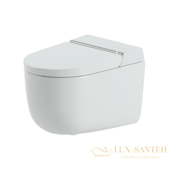 унитаз подвесной 38х59 см artceram hype khyv001 05 00, с крышкой-биде и дистанционным пультом,  saniglaze matt white
