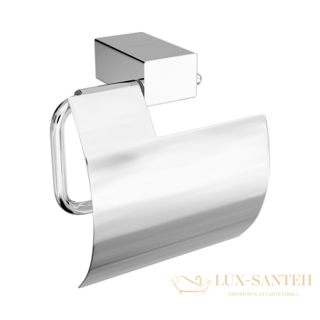 держатель для туалетной бумаги lemark smooth line 9721010 с крышкой, хром