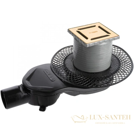 душевой трап berges platz norma 092158 99x99/50 мм, золото