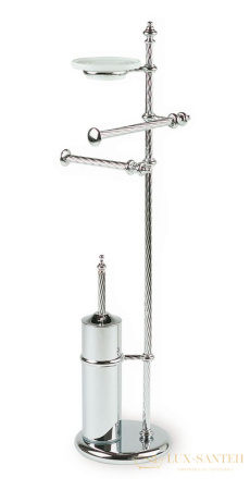 стойка stil haus giunone g697(08): мыльница + полотенцедержатель + бумагодержатель + ерш, хром