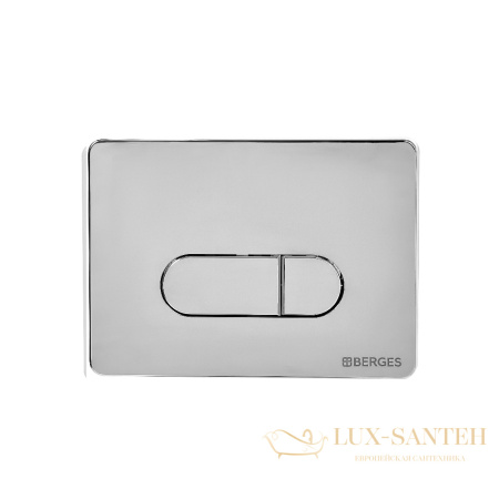 комплект berges 042450: подвесной унитаз strati с системой инсталляции novum 525 и панелью смыва, хром глянцевый