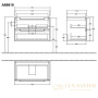 тумба под раковину villeroy & boch subway 2.0 a696 10 dh 787x520x449 мм, glossy white