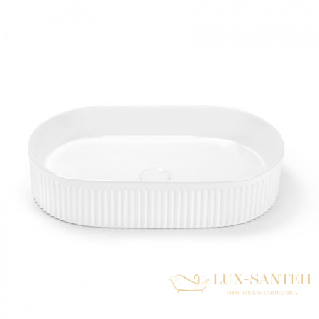 раковина накладная abber bequem ac2116mw, 57,5х36 см, белый матовый