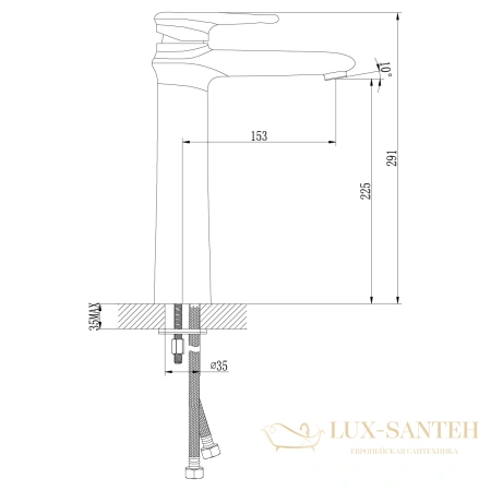 смеситель для раковины lemark status lm4409c
