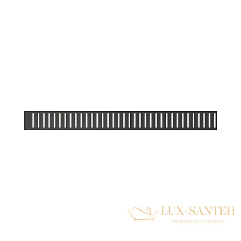 alcaplast pure-black решетка для водоотводящего желоба, черный-мат дизайн pure, нерж. сталь, матовая, pure-850black, 850 мм